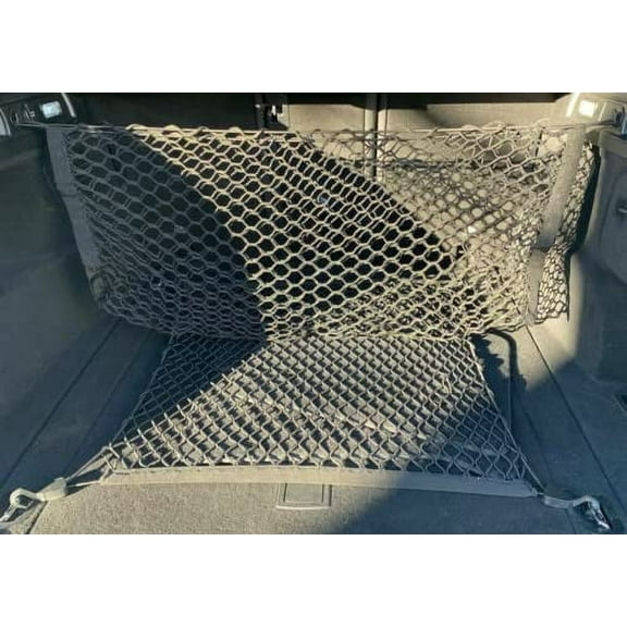 EACCESSORIES EA Trunk Organizer Cargo Net for ALFA Romeo TONALE 2023 – Floor & Envelope Style Cargo Nets for SUV – Premium Mesh Car Trunk Organizer Vehicle Carrier Storage – Compatible with TONALE