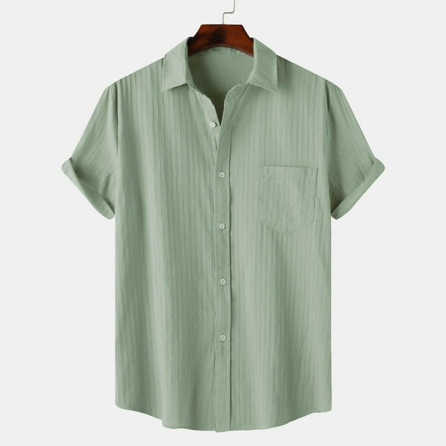 pstuiky camiseta de hombre, Camisa hawaiana informal de manga corta con cuello vuelto y botones para hombre ropa de hombre xxl