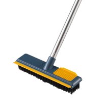 SEWCHICS Dual Uses Design Yellow ABS Tile Grout Scrubber Brush 1Pack