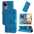 thumbnail image 5 of Funda tipo cartera GANGXUN para Vivo V50 , diseño girasol, cuero PU, soporte, cierre magnético, tarjetero, 5 of 5