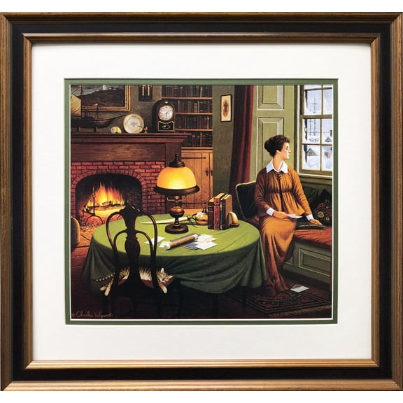 Charles Wysocki "Her Captain's Wistful Letter" New CUSTOM FRAMED Art Generic
