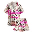 thumbnail image 3 of WEAIXIMIUNG Pajamas For Children Shirt And Pant Matching Set Sleepwear Set With Pockets For Christmas 10-11 Years, 3 of 4