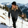 thumbnail image 4 of Fexilor Men's Winter Cotton Sherpa-Lined Jacket, Casual Trucker Outerwear with Flap Pockets, 4 of 11