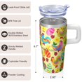 thumbnail image 3 of 20oz Chicken Character Tumbler with Handle Insulated Travel Mug Useful Birthday Christmas Gift for Chicken Fans Women Men Fits Car Cup Holders Comfortable Grip Durable Material Daily Hydration, 3 of 6