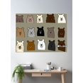thumbnail image 2 of Bear Portraits On Green Poster Wall Art, Modern Wall Decor For Living Room Bedroom, 12x18 UNFRAMED, 2 of 3