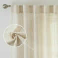 thumbnail image 2 of DriftAway Natural Linen Curtains 92 Inches Long 3 Pound Thick Semi Sheer 2 Panels Farmhouse Real Flax 3 Inch Rod Pocket Back Tab Boho Rustic Light Filtering Window Drapes for Bedroom Privacy Assured, 2 of 8