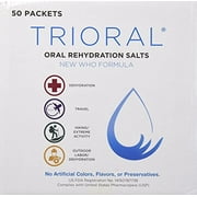 Oral Rehydration Salts ORS (50, One Liter Packets/Box) World Health Organization (WHO) New Formula for Food Poisoning, Hangovers, Diarrhea, Electrolyte Replacement