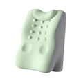 thumbnail image 2 of Cojín de apoyo lumbar para la espalda con protección para el cuello, cómodo cojín de cuña para cama, almohada cervical de espuma viscoelástica para Verde gris, 2 of 8