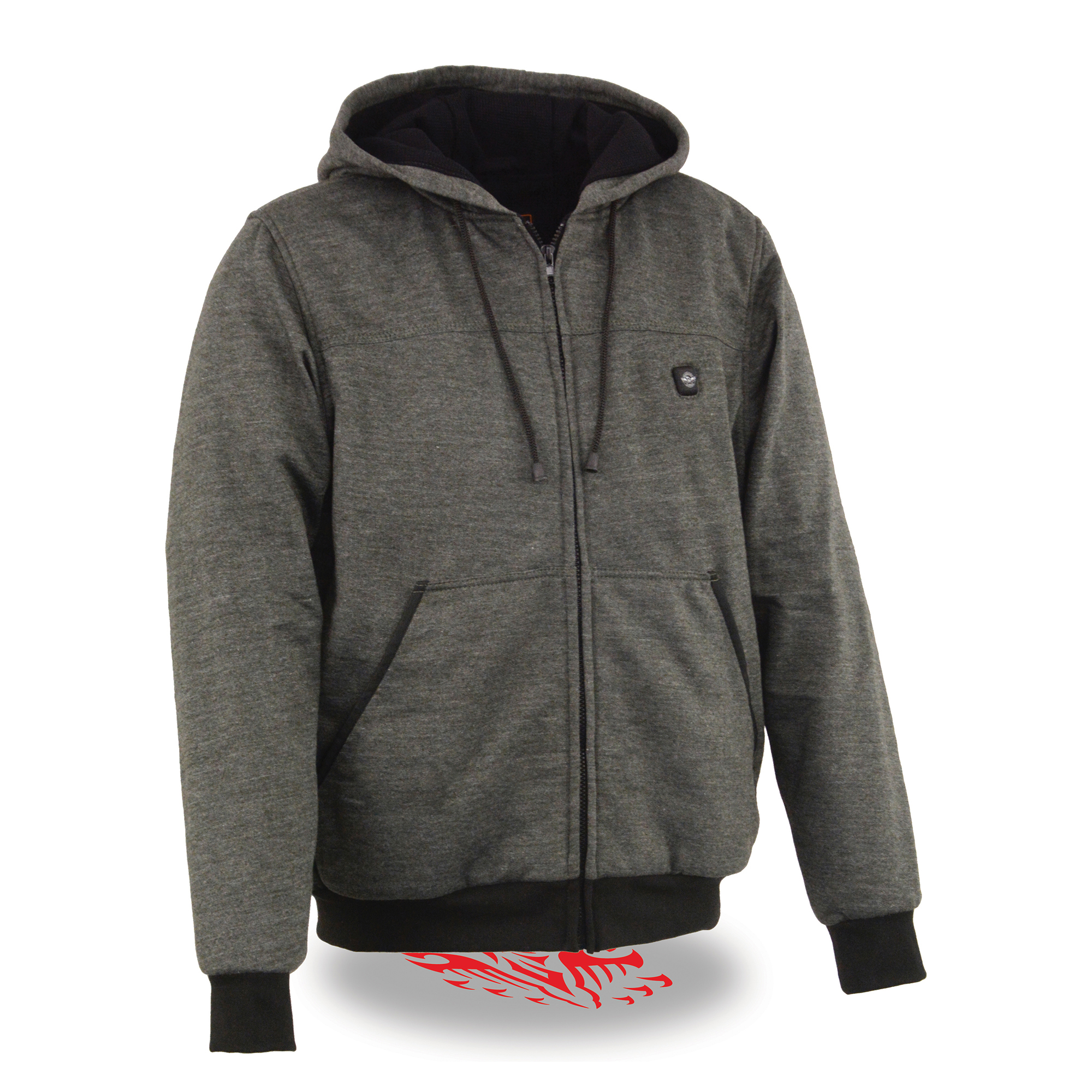 Heated' Hoodie with Zipper Closure 