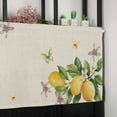 thumbnail image 6 of Yellow Lemon Valances for Windows Farmhouse Kitchen Curtains Valances Rod Pocket Valance Curtains for Kitchen Windows Country Flower Butterfly Farmhouse Beige Window Valances for Bathroom 54"x18", 6 of 6
