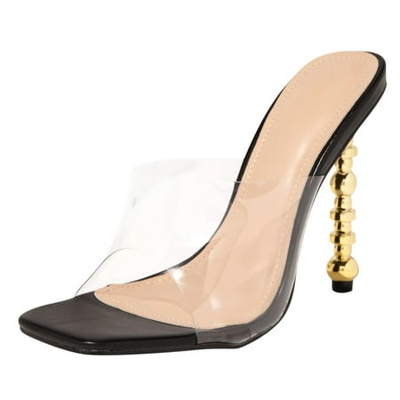 

Larisalt Platform Sandals Women Womens Summer Casual Platform Sandals with High Heel Beach Sandals Black