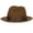 Brown, variant on Wool Homburg Top Hat Western Pork Pie Hat for Dinner Outdoor Casual Wear
