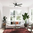 thumbnail image 5 of Hunter - Anisten Indoor Low Profile Ceiling Fan With Light, 52-inch, Matte Black, Modern-style, 3-speed WhisperWind Motor, 52836, for Living Rooms, Bedrooms, 5 of 15