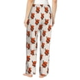 thumbnail image 3 of Uemuo Snake Around Heart Pattern Women's Wide Leg Palazzo Lounge Pants with Pockets Light Weight Loose Comfy Casual Pajama Pants-, 3 of 9