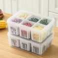thumbnail image 5 of Divided Food Storage Container with Lid for Fresh Scallion Garlic Fruit and Vegetable Preservation in Refrigerator, 5 of 5