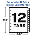 thumbnail image 6 of Avery Jan-Dec 12-Tab Mini Dividers, 8.5" x 5.5", 1 Set (11315), 6 of 7