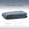 thumbnail image 5 of Pure Era Flat Sheet/Top Sheet Only 100% Jersey Cotton Super Soft Breathable(1-Pack,King Size,Dark Blue), 5 of 8