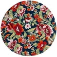 thumbnail image 2 of Safavieh Easy Care Daragh Floral Area Rug, Navy/Red, 6' x 6' Round, 2 of 10