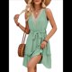 thumbnail image 3 of Vestidos de Verano para Mujer, Sin Mangas, Informales, Holgados, con Vuelo, Midi Verde S, 3 of 10
