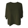 thumbnail image 6 of RMGVDSD Women's Cropped T Shirts Summer Short Sleeve Round Neck Crop Tops Casual Solid Color Basic Tees Streetwear Tshirts, 6 of 7