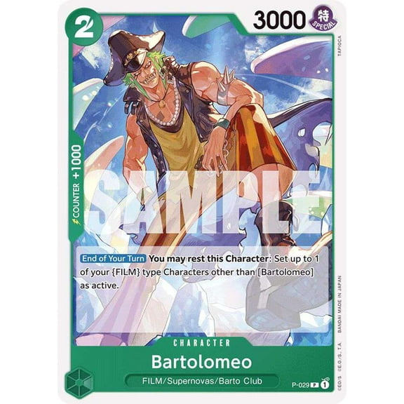 One Piece Premium Booster Promo Bartolomeo P-029 [Reprint]