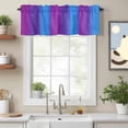 thumbnail image 2 of Color Striped Gradient Valance Curtain for Windows Modern Pink Purple Blue Minimalist Art Rod Pocket Curtain Valances Short Window Treatments Panels for Kitchen Bathroom Laundry Basement 54 x 18 Inch, 2 of 9