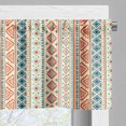thumbnail image 3 of Ambesonne African Window Valance, Folk Borders, 54" X 12", Orange Blue Pale Yellow, 3 of 5