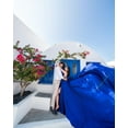 thumbnail image 6 of Royal Blue Flowy Dress | Satin Dress | Long Flying Dress | Flying Dress for Photoshoot| Long Train Dress, 6 of 8