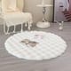 thumbnail image 1 of Alfombra Redonda para Suelo, Alfombra de Área Suave con Superficie de Franela, Tapete Antideslizante con Tamaño de 40x40cm para Decoración de Sala, Dormitorio, Pasillo, 1 of 6
