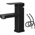 thumbnail image 1 of Grifo de baño con agua fría y caliente disponible, grifo de lavabo negro, superficie de cobre duradera, grifo de lavado a mano extraíble Conveniente para limpiar o reemplazar., 1 of 5