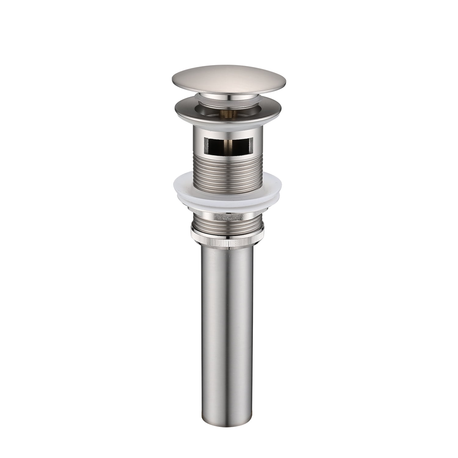 Waterfall Spout Bathroom Sink Single Handle Faucet with Pop-Up Drain (with Overflow)