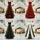 thumbnail image 1 of Gran Lazo de Terciopelo Rojo Vino, Adorno Navideño, Árbol de Navidad, Adornos Navideños, Escaparate Colgante, 1 of 7