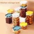 thumbnail image 4 of Tanque de alimentos sellado de plástico transparente a prueba de humedad caja de almacenamiento de mantenimiento fresco contenedor de tarro de Organizadores de utensilios de cocina Amarillo METRO Matsuzay HA000760-02B, 4 of 6