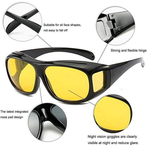 Hotelus Night Driving Glasses Fit Over Night Vision Glasses For Men Women Anti-Glare Hd Polarized Wraparounds Other