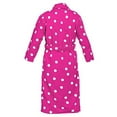 thumbnail image 2 of STAR Women's Polka Dot Bathrobe Microfiber Fleece Long Plush Robe (XL, Light Purple), 2 of 2