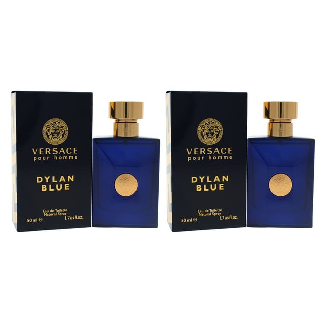 Dylan Blue de Versace para hombre - EDT en spray de 1,7 oz - Paquete de 2