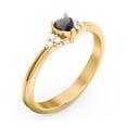 thumbnail image 3 of Birthstone Heart Ring with Shoulder Accents - Smokey Quartz (June), 3 of 4