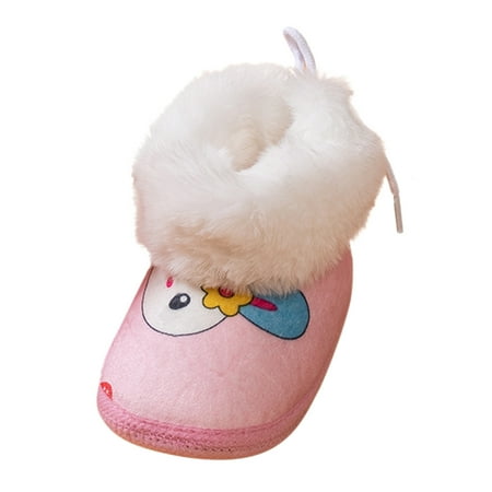 

Baby Polka Dot Shoes Fleece Warm Short Boots Shoes Fashion Printing Non Slip Breathable Nude Boots