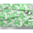 thumbnail image 2 of Soimoi Green Rayon Fabric Shell & Starfish Ocean Print Fabric by the Yard 56 Inch Wide, 2 of 3