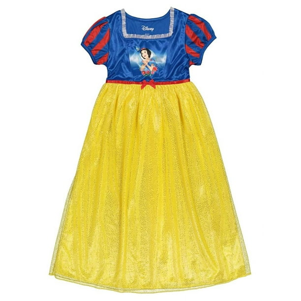 Camisón Disney Princess Fantasy para niñas, precioso vestido de color blanco como la nieve