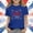 Dark Blue, variant on Girls American Flag T-Shirt 4th of July Patriotic Graphic Tee Short Sleeve Crew Neck Summer Top for Kids White Size 3,Size 3 T