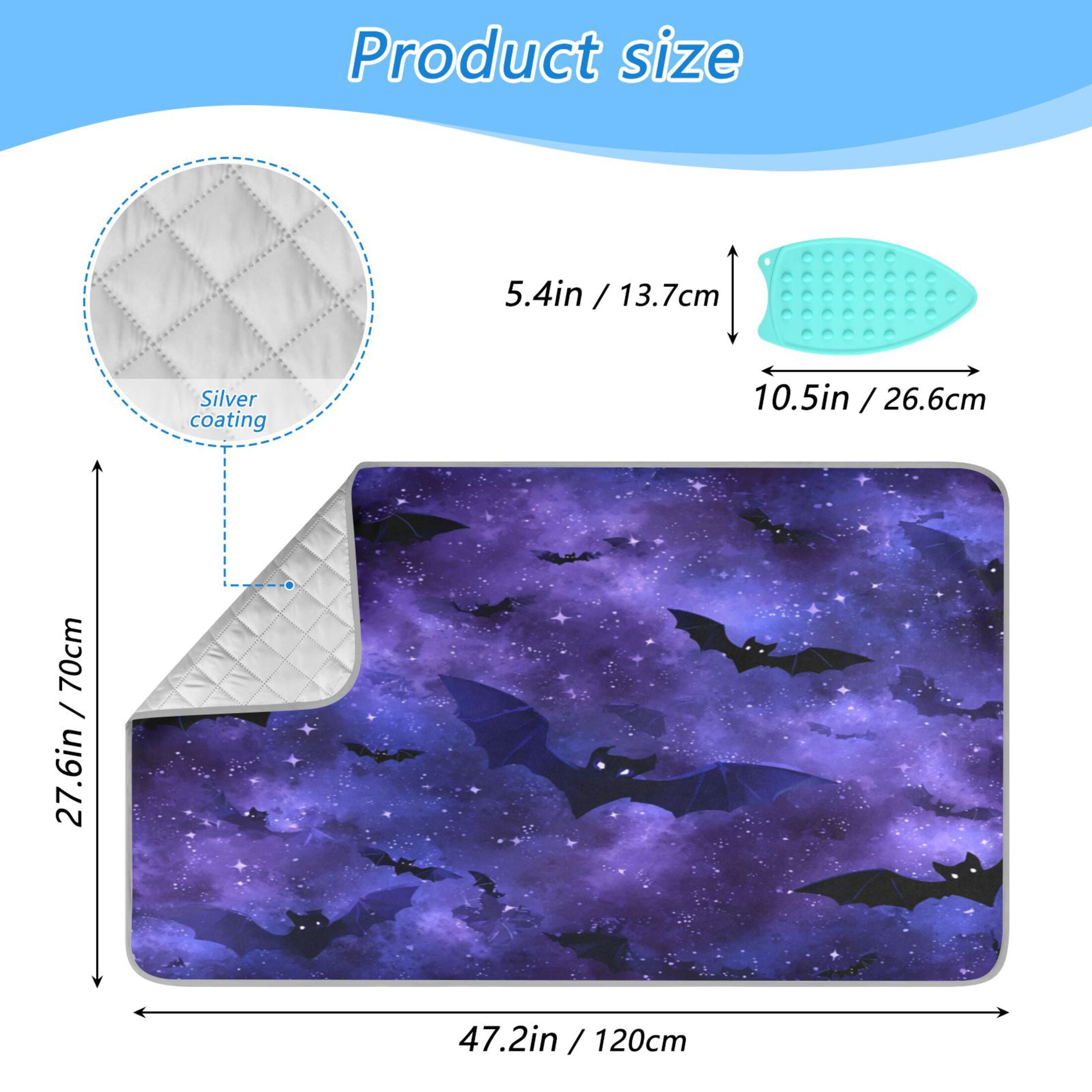 Ironing Mat Portable Ironing Blanket for Table Top Travel Ironing Pad for Washer Dryer 27.6" x 47.2" Bats in The Night Sky