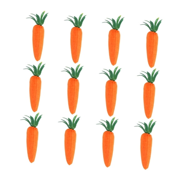 jicheng 12 Pieces Mini Artificial Carrots Mini Easter Carrots for Craft Project Home