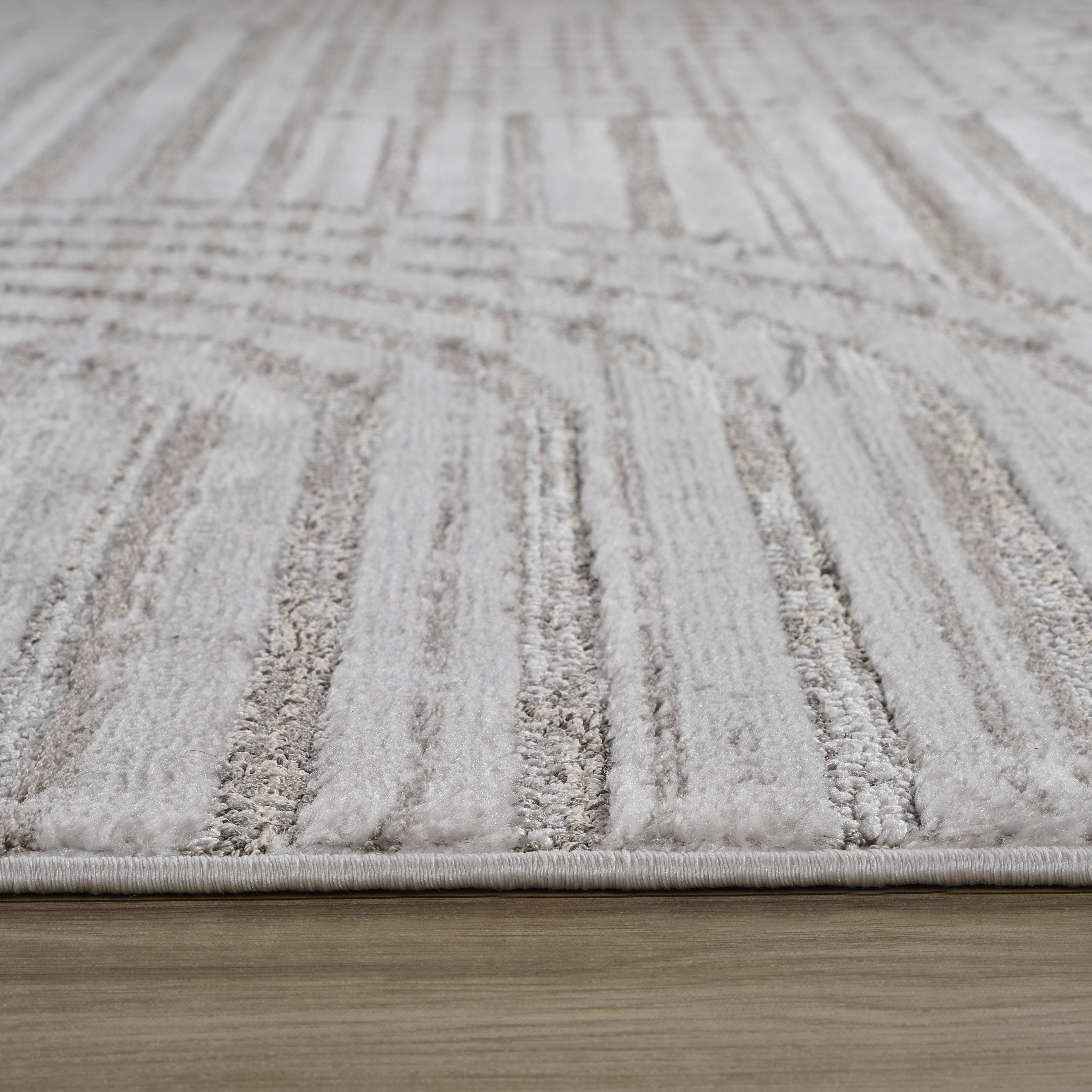 Rug Branch Astra Tapis d'intérieur moderne, gris, géométrique - Salon, Chambre, Salle à Manger et Cuisine