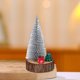 thumbnail image 4 of Adornos de árbol de Navidad plateados, 4 of 8