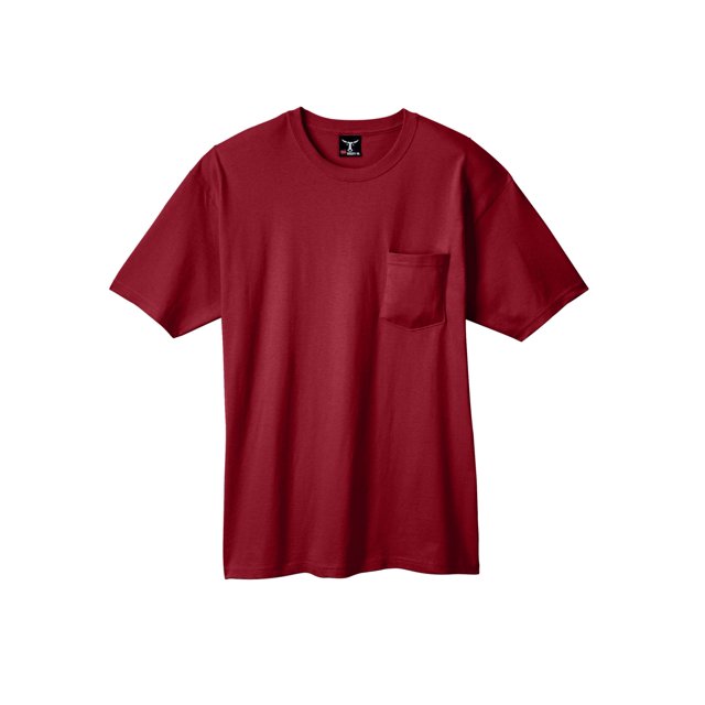 Hanes Beefy-T T-Shirt à Poche pour Hommes, P, Cardinal