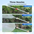 thumbnail image 6 of Pocket Hose Arrow Pressure Washer, High Pressure Hose Nozzle with 3 Spray Nozzles, Adjustable Garden Hose Sprayer for Car Washing, Patio Cleaning, Garden Watering (Gray), 6 of 8