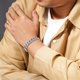 thumbnail image 5 of JeenMata Pulsera de plata con eslabones cubanos para hombre - Joyería elegante, 5 of 6