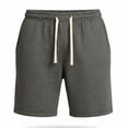 thumbnail image 6 of Besolor Mens Sweat Shorts Casual Loose Wide Leg Drawstring Elastic Waist Workout Running Shorts with Pockets(Small,Dark Gray), 6 of 6