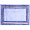 thumbnail image 1 of Ahgly Company Indoor Rectangle Abstract Blue Modern Area Rugs, 4' x 6', 1 of 4